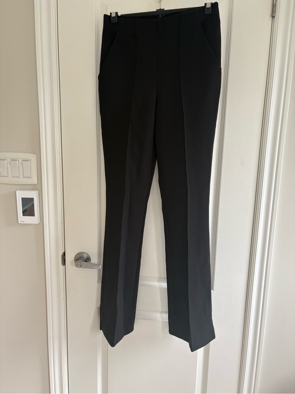 Veronica Beard Black Tailored Straight-Leg Trousers